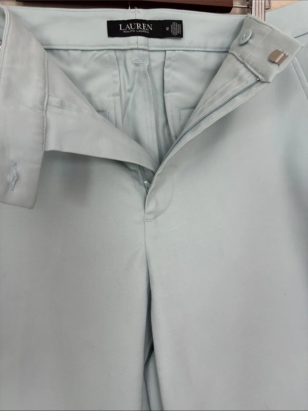 Lauren Ralph Lauren Mint Green Dress Pants Women's NWT Size 12 Flat Front